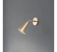 Opviq Aplique de pared Evander, dorado, metal, altura 21 cm, E27