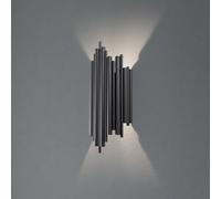 Opviq Aplique de pared Reis, negro, metal, altura 50 cm