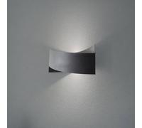 Opviq Aplique de pared Tadhg, negro, metal, 35 cm de ancho, G9