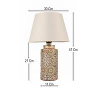 Opviq BK050 Lámpara de Mesa de Cerámica Multicolor