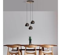 Opviq Chandelier ajustable elegante, acabado antiguo, 45 cm de diámetro, cuerpo de metal, 3 x casquillo E27, altura de 45 - 111 cm, perfecto para espacios de vida modernos