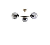 Opviq Chandelier escandinavo, 55 cm de diámetro, 25 cm de altura, 100% metal, cobre y colores de humo, casquillo E27, máx. 40 W, diseño elegante para espacios modernos
