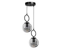 Opviq Chandelier escandinavo industrial, 70 cm de altura, 25 cm de diámetro, 100% metal, acabado negro, casquillo E27, máx. 40 W, iluminación elegante para espacios modernos