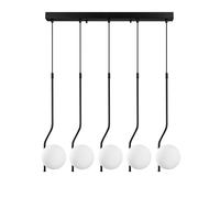 Opviq Elegante Chandelier, cuerpo de metal, altura ajustable 65-110 cm, 80 x 15 x 110 cm, 5 bombillas E14 máx. 40 W, iluminación elegante para espacios modernos