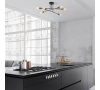 Opviq Fleur - 1501 Lámpara de araña negra de metal