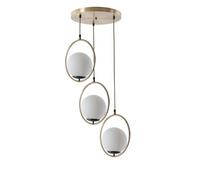 Opviq Lámpara de Araña Blanca y Cobre 8491-3