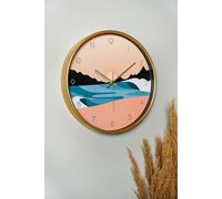 Opviq, Inzgun, Reloj de pared decorativo, multicolor, 100% vidrio, 30 x 30 cm