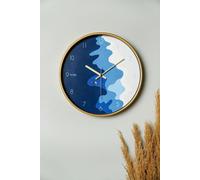 Opviq, Inzsndl, Reloj de pared decorativo, multicolor, 100% vidrio, 30 x 30 cm