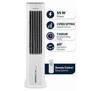 Opviq, Kumtel HAC-02, Ventilador de torre, Blanco, 100% ABS, 29,5 x 23 x 85 cm