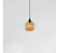Opviq Lámpara colgante Gold 010, dorada-transparente, cristal, Ø 20 cm