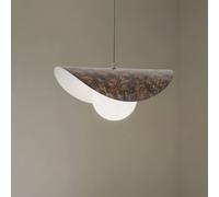 Opviq Lámpara colgante Vatoz, 1 luz, negro, Ø 40 cm, metal/vidrio