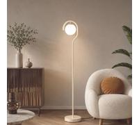 Opviq, lámpara de pie de alta calidad, color beige, diámetro 15 cm, casquillo E27, dimensiones 30x30x160 cm | Diseño moderno