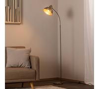 Opviq Lámpara de pie Varzan, dorada, metal, altura 162 cm, E27
