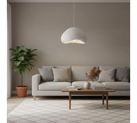 Opviq, lámpara de techo de alta calidad, cuerpo de metal, pantalla de fibra de vidrio, 50 x 46 x 32 cm, altura ajustable de 35 a 115 cm, casquillo E27, máximo 40 W, IP20, diseño moderno y elegante en 