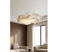 Opviq, lámpara de techo moderna (candelabro) en blanco, con altura ajustable de 80 a 85 cm, diámetro de 58 cm, IP20, 1 x E27, máximo 40 W, diseño elegante para espacios habitables con estilo, cuerpo d