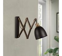 Opviq Lámpara de tijera Sivani MR-725 negro/oro antiguo