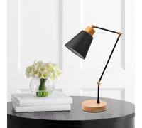 Opviq Manavgat - N-590 Lámpara de mesa Negro y Roble