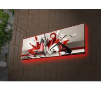 Opviq, modelo 3090DACT-LED3249, color Bunt, imágenes en lienzo, dimensiones 30 x 90 cm, 100% lona de gamuza