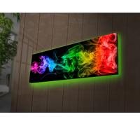 Opviq, modelo 3090DACT-LED3265, color Bunt, imágenes en lienzo, dimensiones 30 x 90 cm, 100% lona de ante