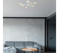 Opviq, modelo Flower - 175, lámpara de techo, color blanco, material: metal, dimensiones: 64 x 64 x 30 cm