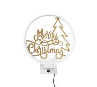 Opviq Moderna lámpara de pared, color blanco y dorado, 30 x 36 x 10 cm, 100% metal, protección IP44, máx. 12 W, cable de 200 cm, interruptor de encendido/apagado, elegante iluminación para el hogar