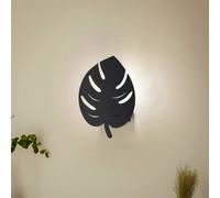 Opviq Sivani MR-843 aplique de pared en diseño de hoja, negro