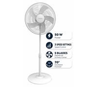 Opviq, ventilador de pie modelo KTF-350, color blanco, fabricado 100% en ABS, dimensiones: 40,5 x 44 x 121 cm