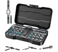 OQIMAX Juego Destornilladores 24 en 1, Destornillador Carraca, Destornilladores Precisión de Trinquete con Mango Trinquete Desmontable y 40 Puntas Magnético, Screwdriver Set para Móviles y Bibicletas