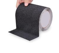 OQingluan Cinta Antideslizante Escaleras, 15cm*5m | Cinta Antideslizante Seguridad, Cinta Adhesiva Antideslizante para Interiores y Exteriores, Impermeable, Recortable, Negro