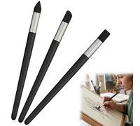 OQKAHIV 3pcs Boceto Bolígrafo Pincel Frotar Esponja, Lavable Reutilizable Boceto Frotar Bolígrafo Óleo Pintura Pinceles Boceto Bolígrafo para Artista Dibujo, para Detalles Brocha para Difuminar, Negro