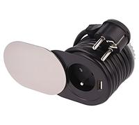 OR-AE-13124 Regleta enchufes: Muebles IP20 16A 3680W Aluminio En: Ø60mm ORNO