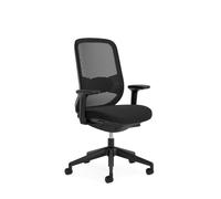 Orangebox Silla de Oficina ergonómica, Do Better, Soporte Lumbar, Negro | Maila técnica, reposabrazos regulables en altura, ruedas para todo tipo de suelos, ajustes del asiento, hasta 150 kg