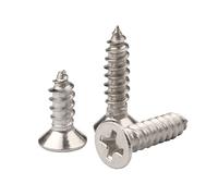 ORANXIN M2 x 7mm 100 Pcs Acero inoxidable 304 Tornillos para madera Cruz Avellanada Tornillos pequeños Cabeza plana Autoperforante Tornillos autorroscantes