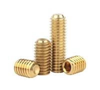 ORANXIN M3 x 8mm 50 Pcs Casquillo del zócalo Tornillos de presión Latón Zócalo Hexagonal Tornillo Sin Cabeza Perilla Allen