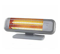Orbegozo BP 0102 Estufa de cuarzo, 2 niveles de potencia, Botón antivuelco, 2 barras de cuarzo, Amplio soporte, 1200 W