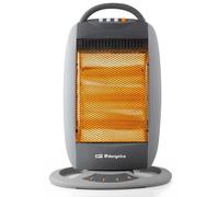 Orbegozo BP 5008 Estufa Halógena Eléctrica 1200W - Calentador Oscilante de 3 Barras, 3 Niveles (400W/800W/1200W), Antivuelco y Asa de Transporte