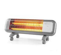 Orbegozo BPM 0105 - Estufa de cuarzo, 2 niveles de potencia, 2 barras de cuarzo, sistema antivuelco, ruedas de transporte, 1200 W