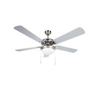 Orbegozo CP 83132 Ventilador de Techo 132 cm con Plafón Integrado (2x E27) - Potencia 60W, 5 Palas Reversibles, 3 Velocidades, Sistema Reversible Verano/Invierno y Muy Silencioso