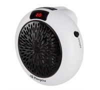 Orbegozo Mini calefactor cerámico de enchufe CR 4000 – 2 velocidades, temporizador, termostato, 600W