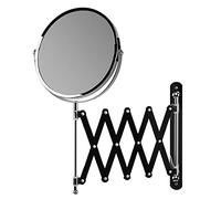Orbegozo ESP 6000 - Espejo de Pared telescópico 360 Grados, 17 cm diámetro, Doble Cara: con y sin Aumento, Longitud Brazo 55 cm, Soporte Incluido