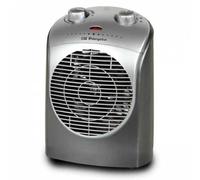 Orbegozo FH 5021 Calefactor, Termostato regulable, 2 niveles de potencia, Función ventilador, Protección contra sobrecalentamiento, 2200 W, Gris Y Plata