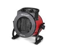 Orbegozo FHR 2050, Calefactor eléctrico, cerámico profesional, 2000 W, 2 potencias de calor, control ajustable de temperatura, protección contra sobrecalentamiento, posición ventilador, color rojo