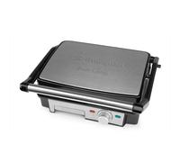 Orbegozo GR 4560 Grill Eléctrico y Plancha 2200W - Placas Abatibles 180°, Placa Lisa Libre de PTFE y PFOA, Termostato Regulable, Bandeja Recoge Salsas