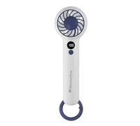 Orbegozo HF 2200 Ventilador de Mano Mini 110g con Display Digital, 3 Velocidades, Gancho/Base de Sobremesa, Batería 1200mAh, Carga USB-C, Diseño Ultra Compacto