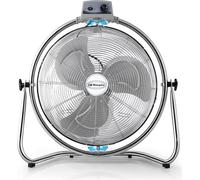 Orbegozo PWO 0936, ventilador de pie, gris, acero inoxidable, para suelo, mesa, ventana, 35 cm, con botones, funcionamiento con corriente alterna
