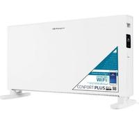 Orbegozo REW 2050, calefactor eléctrico con convección, para uso en interiores, con programación de 24 horas, protección IP24, ideal para pasillos, color blanco