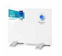 Orbegozo REW 500 A Emisor Térmico WiFi 500W - Panel Táctil LCD, App Orbegozo, Resistencia de Aluminio, Mando a Distancia, IP24, Detección Ventanas Abiertas y Soporte Pared/Suelo
