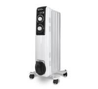 Orbegozo RF 1000, Radiador eléctrico bajo consumo, 1000 W de potencia, 5 Elementos, termostato regulable, luces led, 2 niveles de potencia