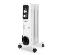 Orbegozo RL 1000 Radiador - Potencia Máxima 1000W, 5 Elementos Caloríficos, 3 Potencias de Calor, Termostato Regulable, Ruedas Pivotantes y Recogecables