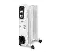 Orbegozo RL 2000 Radiador - Potencia Máxima 2000W, 9 Elementos Caloríficos, 3 Potencias de Calor, Termostato Regulable, Ruedas Pivotantes y Recogecables